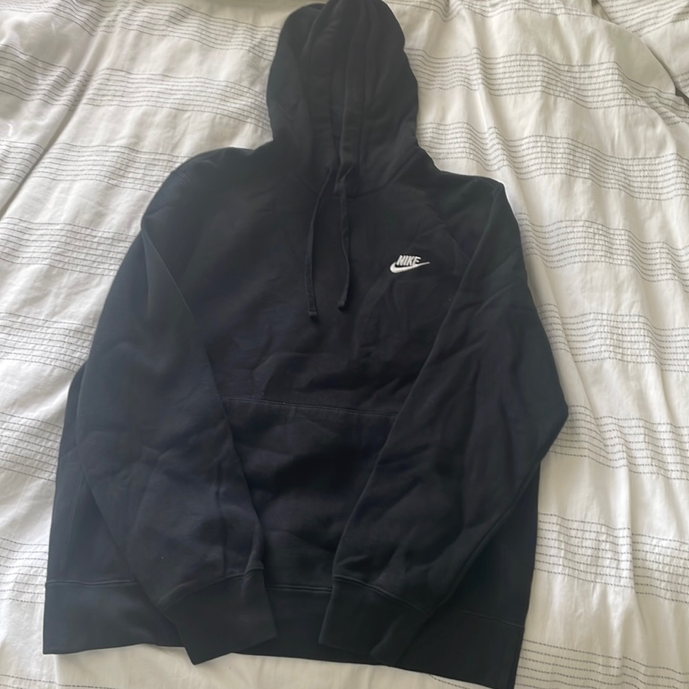 Black Nike hoodie barley worn